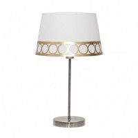 Distribuidor - Lâmpadas Diversas | Sobre Mesas Clássicas | SOBREMESA DALIA 1XE14 BLANCO/ORO 44X25X25 CM Ref: 114871029